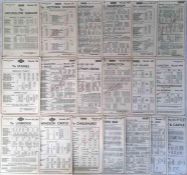 Selection of 1932-33 London General Omnibus Co PANEL TIMETABLES for routes numbered in the range 137