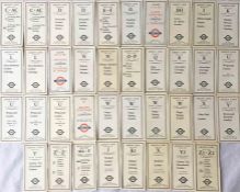 Quantity of London Transport Green Line Coaches TIMETABLE LEAFLETS from 1935-6. One duplicate noted.