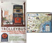 London Transport double-royal POSTER 'Trolleybus..Summer Exhibition...London Transport Museum'