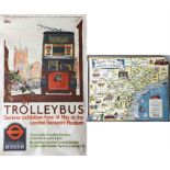 London Transport double-royal POSTER 'Trolleybus..Summer Exhibition...London Transport Museum'