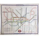 1971 London Underground quad-royal POSTER MAP designed by Paul Garbutt. Carries a small, official