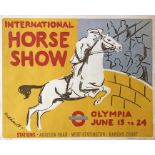 1939 London Transport PANEL POSTER 'International Horse Show, Olympia' by Thomas Rathmell (1912-