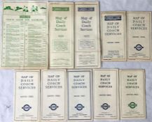 1932 Green Line Coaches Ltd COACH GUIDE FOR RAMBLERS (11-5-32) plus a selection of Green Line MAPS