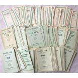 Very large quantity of 1960s London Transport Green Line Coaches TIMETABLE LEAFLETS dated from