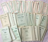 Very large quantity of 1960s London Transport Green Line Coaches TIMETABLE LEAFLETS dated from