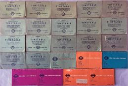 Large quantity of London Transport local Road & Rail TIMETABLES for Staines, Egham, Ashford, Feltham