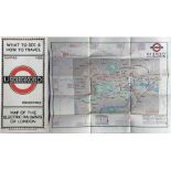 1925 London Underground MAP of the Electric Railways of London "What to see and how to travel",