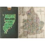 1845 Bett's MAP of England & Wales "with all the Rail Roads", "compiled from the latest