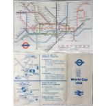 Special edition of the 1966 London Underground POCKET DIAGRAMMATIC MAP, a paper version produced for