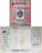 1908 Huddersfield Herald Official Illustrated TRAM GUIDE & MAP for week commencing July 6th. A 6-