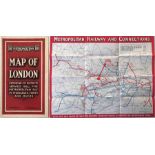 1924 Metropolitan Railway POCKET MAP, the Met's own version of the London Underground map. This is