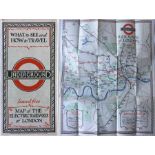 1928 London Underground MAP of the Electric Railways of London "What to see and how to travel".