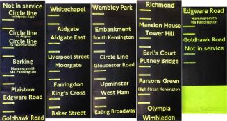 London Underground DESTINATION BLIND for C-Stock with displays for the Circle, Hammersmith & City