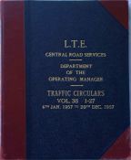 Officially bound volume of London Transport TRAFFIC CIRCULARS (Central Road Services) for the year