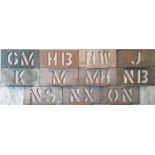 Selection of London Transport bus garage & trolleybus depôt ALLOCATION STENCIL PLATES for