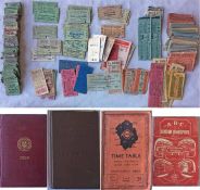 Rail & Bus ephemera comprising quantity of used RAIL & BUS TICKETS from late 1940s on, incl GWR,