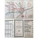 Special c1962 edition of the London Underground card POCKET DIAGRAMMATIC MAP produced for the Rank