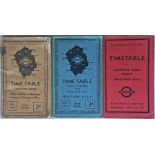 Selection of London Transport TIMETABLE BOOKLETS comprising London Area (well used) and Western Area