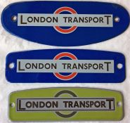Selection of London Transport bus enamel RADIATOR BADGES comprising Guy Utility type, Leyland