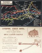 1908 (first issued) London Underground POSTCARD MAP produced by Waterlow & Sons. Said to be the