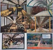 Selection of early London Underground POSTCARDS comprising, from the 1906 Great Northern, Piccadilly