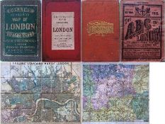 Selection of early London MAPS & GUIDES comprising Collins' Standard Map of London. (undated but