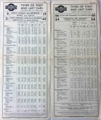 Pair of Metropolitan Electric Tramways (Underground Group) PANEL TIMETABLES, one for routes 9/