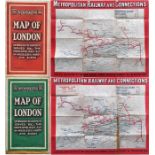 Pair of c1931-32 Metropolitan Railway POCKET MAPS, the Met's own very attractive maps of the