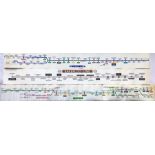 Selection of London Underground CARRIAGE DIAGRAMS comprising Piccadilly Line dated 1983, Bakerloo