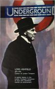 1974 London Transport double-royal POSTER by Hans Unger (1915-1975) 'Lord Ashfield....Creator of