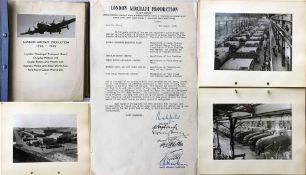 1945 official BINDER OF PHOTOGRAPHS produced by the London Aircraft Production Group (London
