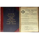 Officially bound volume of London Transport (LPTB) TRAFFIC CIRCULARS for Road Transport (Central