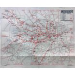 1924 London Underground MAP. A special issue produced on thin paper and specifically for loose