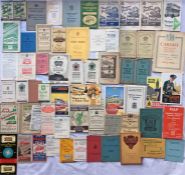 Considerable quantity (62) of 1920s-60s (mainly 1930s-50s) bus & tram TIMETABLES, MAPS, GUIDES