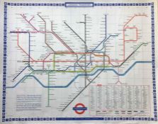 1970 (print-code 11/69) London Underground quad-royal POSTER MAP designed by Paul Garbutt and