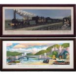 Pair of British Railways (London Midland Region) CARRIAGE PRINTS comprising 'Travel in 1845' by C