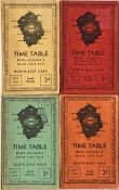 Selection of 1935/6 London Transport Area TIMETABLES comprising issues for the North-East, North-
