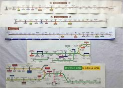 Selection of London Underground CARRIAGE DIAGRAMS comprising Bakerloo Line paper issue dated 1978,