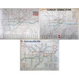 Small selection of London Underground quad-royal POSTER MAPS comprising 1981 'London's Railways',