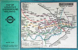 1926 London Underground linen-card POCKET MAP from the Stingemore-designed series of 1925-32. This