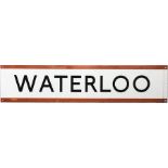 1950s/60s London Underground enamel FRIEZE PANEL from the Bakerloo Line platforms at Waterloo
