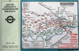 April 1926 issue of the 'Stingemore' London Underground linen-card POCKET MAP. This is a special