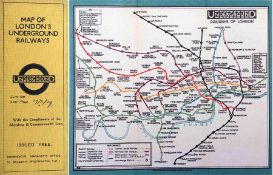 c1928/29 issue of the 'Stingemore' London Underground linen-card POCKET MAP. This is a special