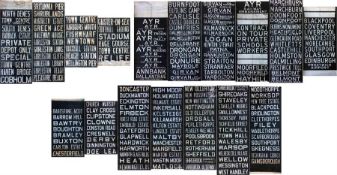 Selection (3) of 1960s/70s bus DESTINATION BLINDS comprising one from Great Yarmouth Corporation and