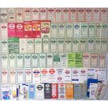 Considerable quantity of London Transport etc POCKETS MAPS 1920s on, comprising Central Buses x 20