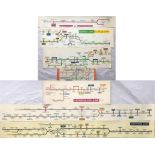 Selection of London Underground CARRIAGE DIAGRAMS comprising Metropolitan Line (card) dated 1961,