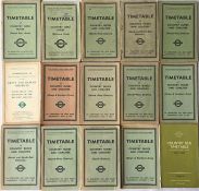 Quantity (13) of London Transport Official's TIMETABLES of Country Area Buses for various areas,