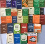 Quantity (33) of railway TIMETABLE BOOKS, mainly 1930s-50s, including LMS, LNER & SR examples. No