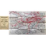 1908 District Railway POCKET REFERENCE MAP OF LONDON. This was the DR's version of the Underground