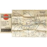 1914 London Underground POCKET MAP of the Electric Railways of London "What to see and how to see